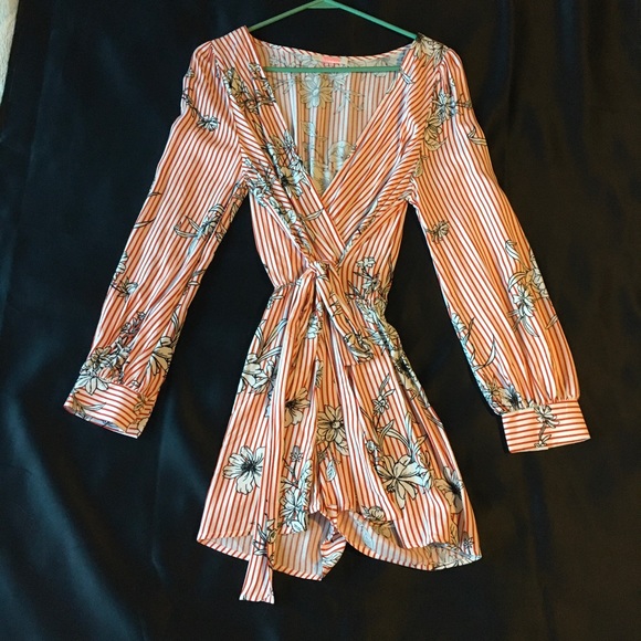 Xtaren Pants - NWOT Xtaren Striped Floral Romper